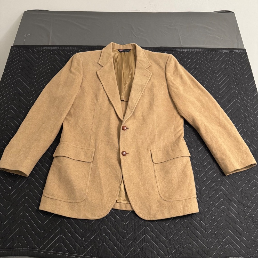 John Alexander Wool Sport Coat Blazer Jacket 2 Button Size 44 Made in USA